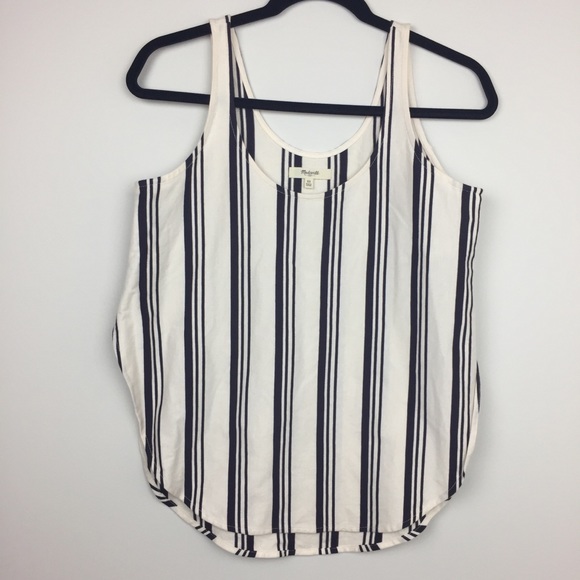 Madewell Singlet Side-slit Tank in Stripe Nautical - Picture 3 of 8
